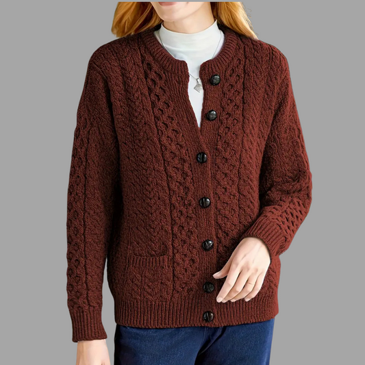 Buttoned Knit Cardigan with Pockets