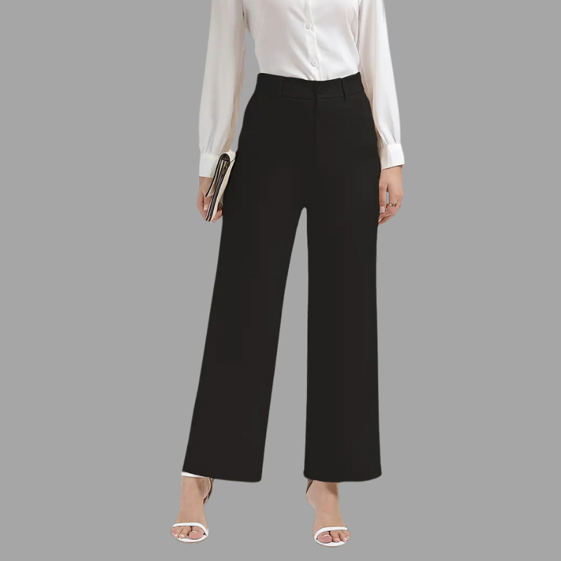 High-Waist Straight-Leg Pants