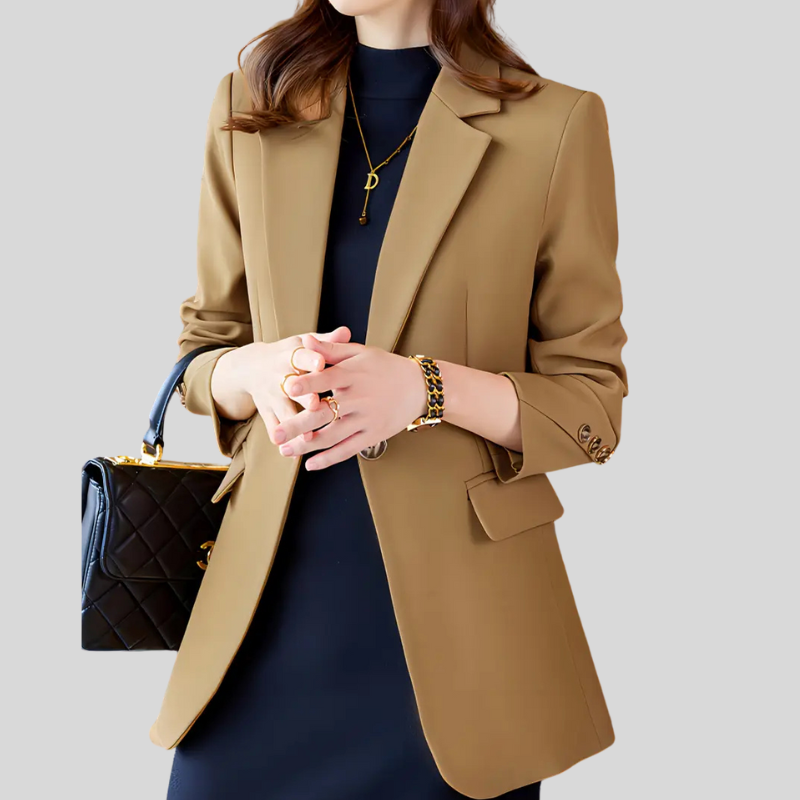 Elegant Notched Collar Blazer