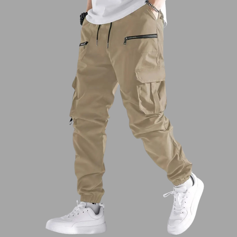 Multi-Pocket Drawstring Sweatpants