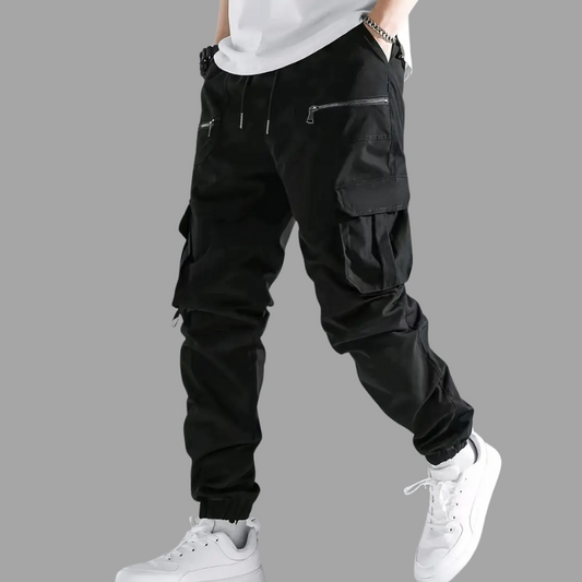 Multi-Pocket Drawstring Sweatpants