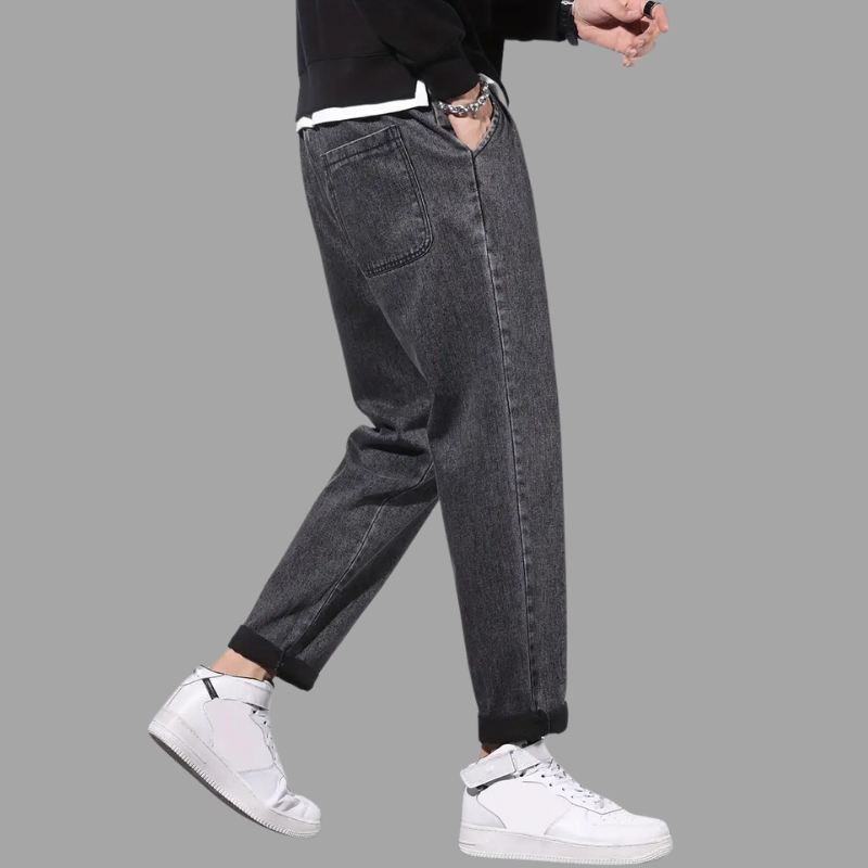 Casual Drawstring Denim Pants